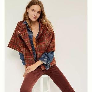 Anthropologie Tess Plaid Capelet